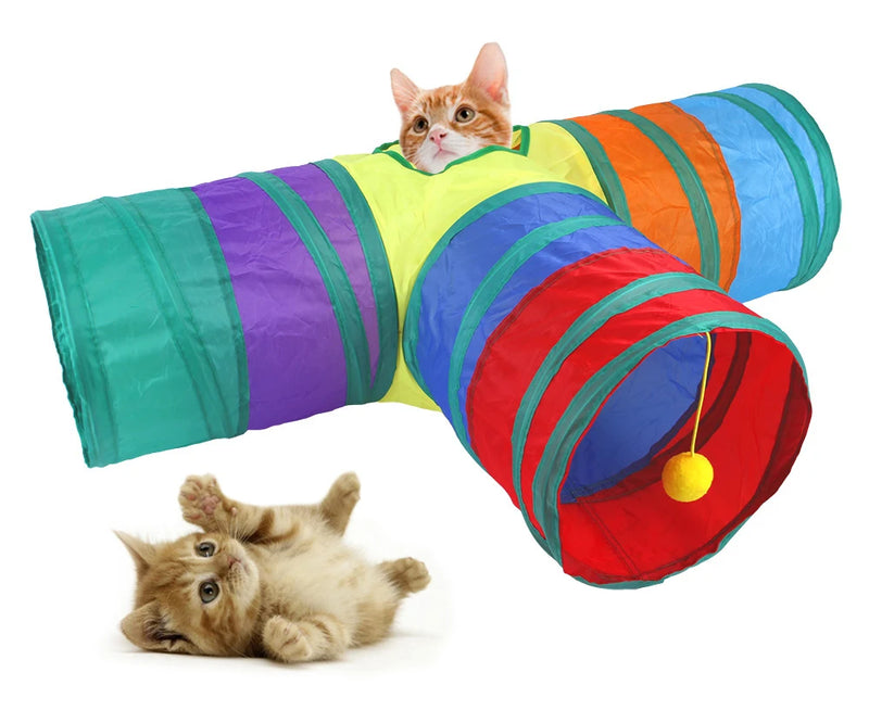 Brinquedos para gatos túnel tubo 5/4/3 buracos. - basikhome