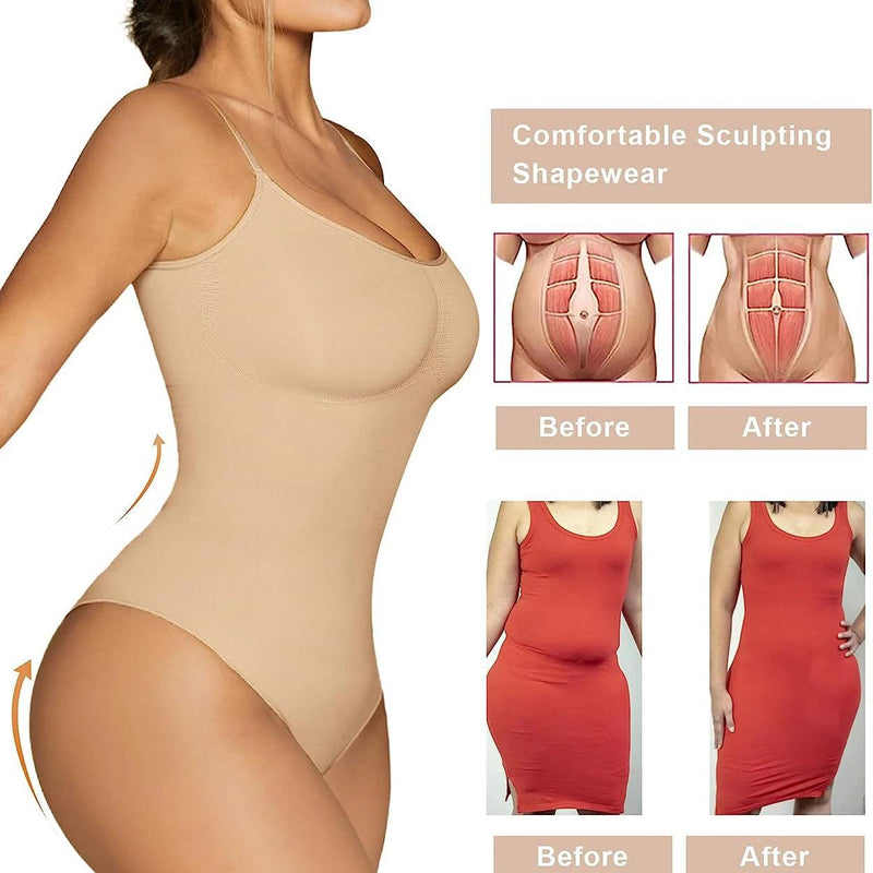 Xs-3XL sem costura corpo body tanga viral feminino preto forma body espartilho barriga controle corpo - basikhome