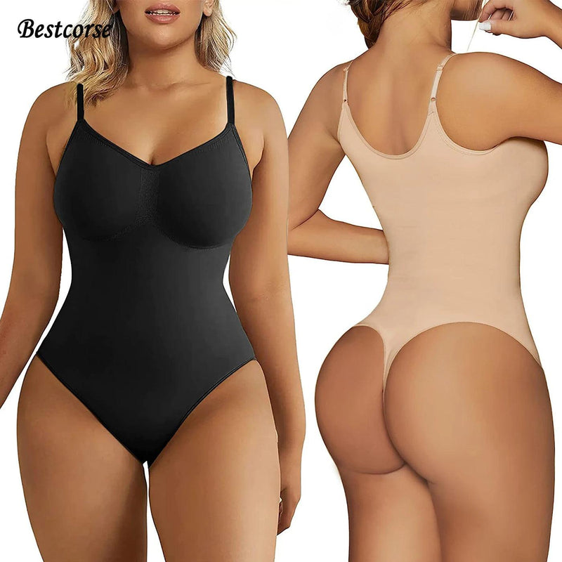 Xs-3XL sem costura corpo body tanga viral feminino preto forma body espartilho barriga controle corpo - basikhome